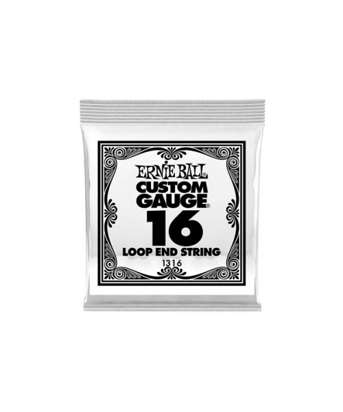 Ernie Ball 1316 Stainless Steel Plain Loop End .016