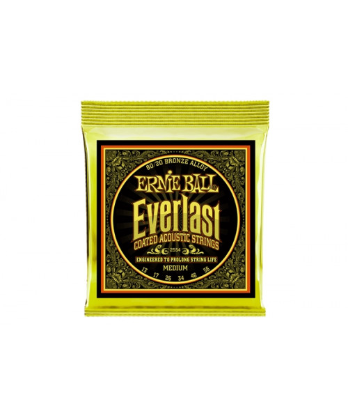 Ernie Ball 2554 Everlast Coated 80/20 Bronze Medium 13-56