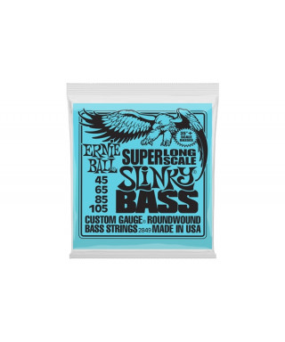 Ernie Ball 2849 Nickel Wound 4 corde scala Super Lunga 45-105