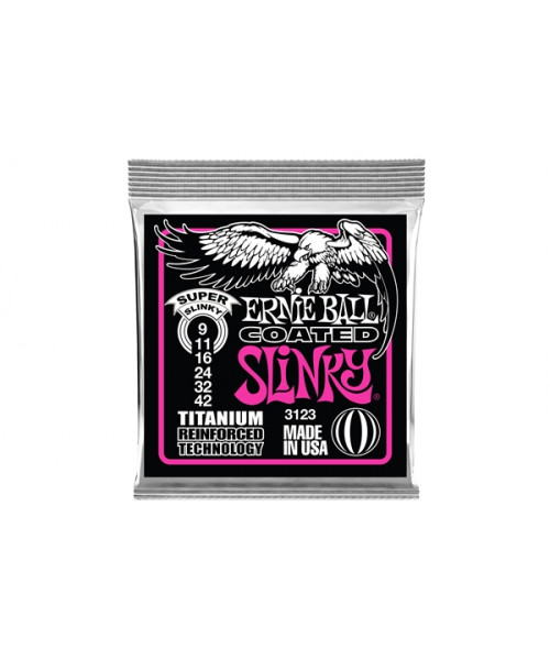 Ernie Ball 3123 RPS Coated Titanium Super Slinky 9-42