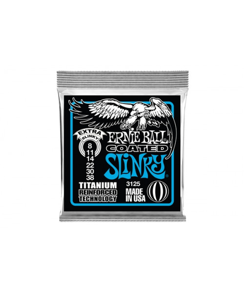 Ernie Ball 3125 RPS Coated Titanium Extra Slinky 8-38