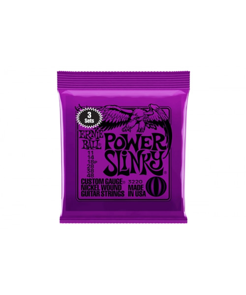 Ernie Ball 3220 Nickel Wound Power Slinky 11-48 - 3 Set