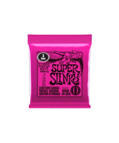 Ernie Ball 3223 Nickel Wound Super Slinky 9-42 - 3 sets