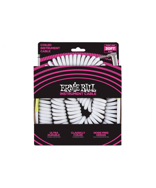 Ernie Ball 6045 Spiral cable White 9 m
