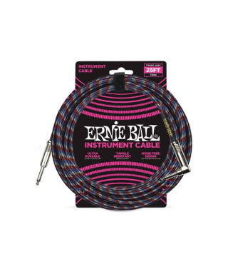 ERNIE BALL 6063 CAVO BRAIDED BLACK/RED/WHITE/BLUE 7,64 M