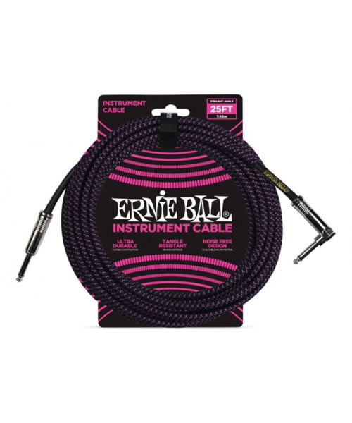 Ernie Ball 6068 Cavo Braided Black/Purple 7,62 m