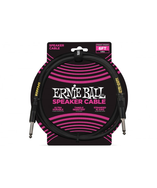 Ernie Ball 6072 Speaker Black Cable 1, 8 m