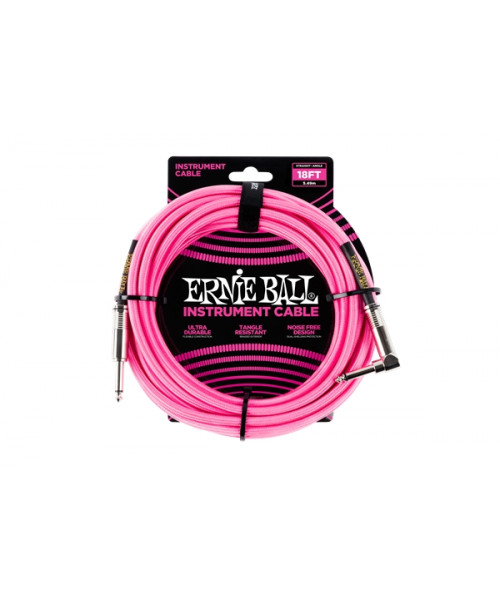 Ernie Ball 6083 Cavo Braided Neon Pink 5,49 m