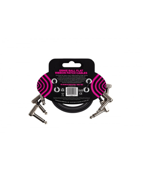Ernie Ball 6222 Flat Ribbon Patch Cable 30,48 cm Pacco da 3