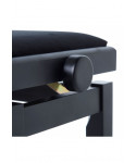 BESPECO Opaque black velvet black adjustable bench