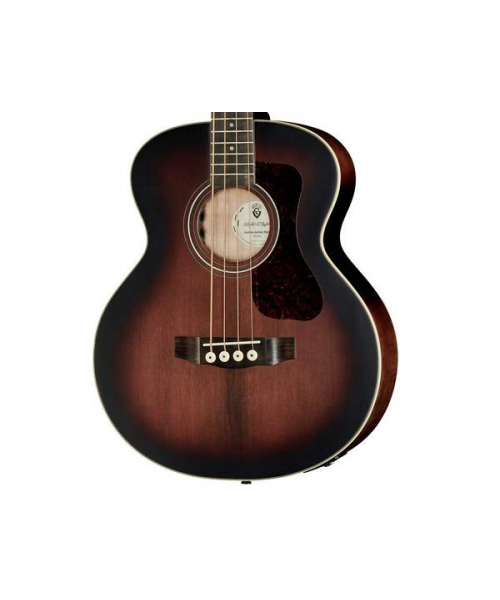 guild Jumbo JR Bass Flame Maple Acb Antique Charcoal Burst