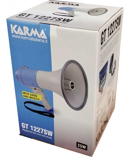 KARMA GT 1227SW MEGAFONO 25W CON SIRENA E FISCHIETTO