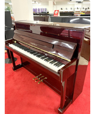 Vertical piano H. Hartmann polished mahogany