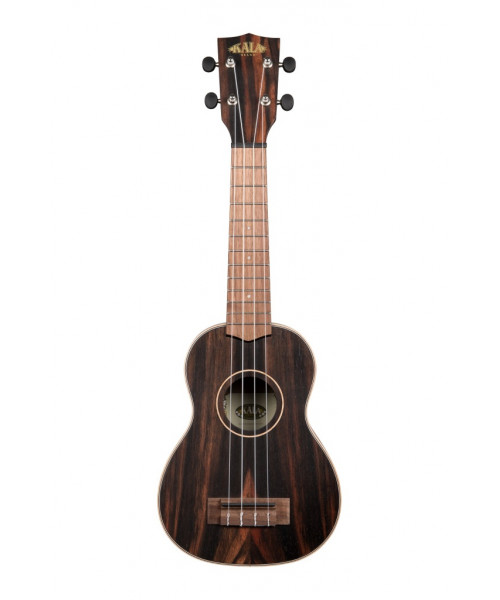 Kala ka-eby-s - ukulele soprano striped ebony - c/borsa 