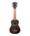 Kala ka-eby-'s - Ukulele soprano striped ebony - c / bag 