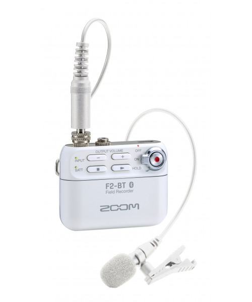 Zoom f2-bt - Field Bluetooth Recorder + Lavalier Microphone - white