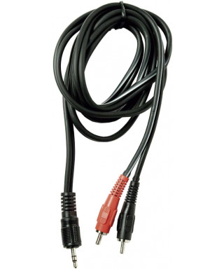 PEAVEY 5' Y CABLE 2) RCA MALE TO 1) 1/8 MALE"