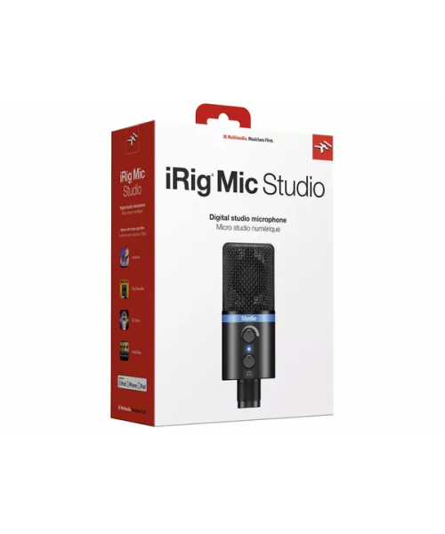 IK Multimedia iRig MIC Studio - Microfono a diaframma largo per sistemi Android, iOS, PC e MAC - nero