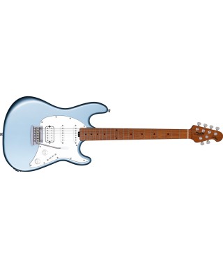 Sterling by Music Man Cutlass HSS Firemist Silver Roasted maple keyboard