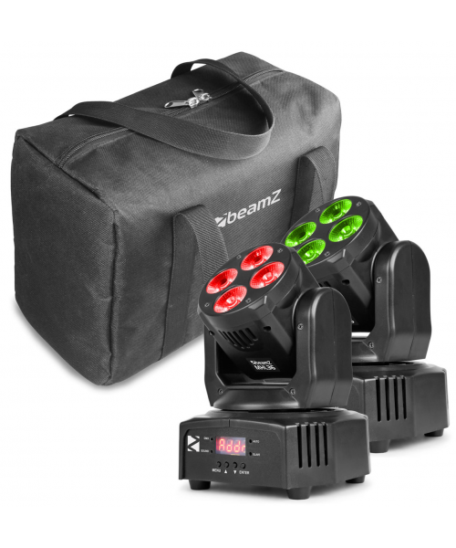 Beamz MHL36 Set 2xWash 4x9w 3in1 incl bag