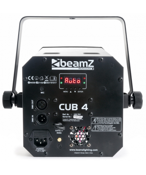 Beamz led cub4 ii 2x10w quad+64rgb+ dmxir