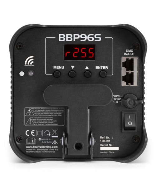 BEAMZ BBP96SB Uplight Par 6x12w 6in1 WDMX