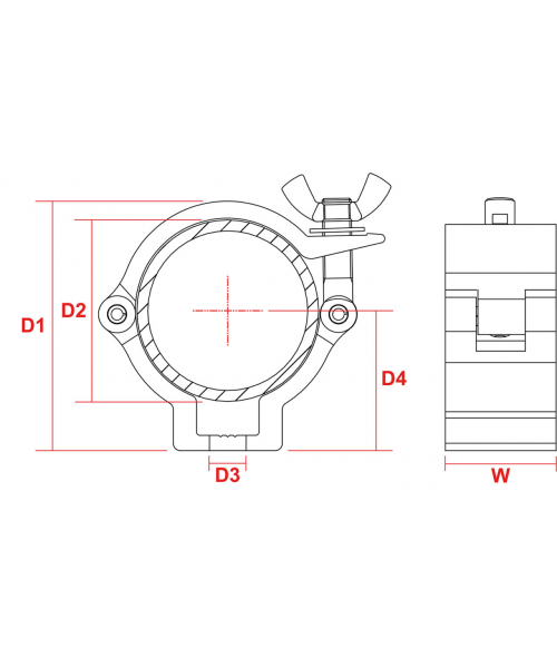 Beamz bc50b-100 half coupler sl100kg bl