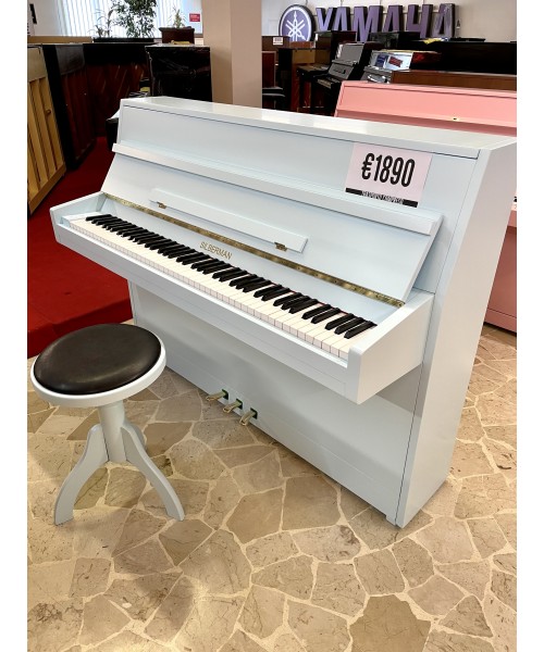 Silberman vertical piano Satin blue