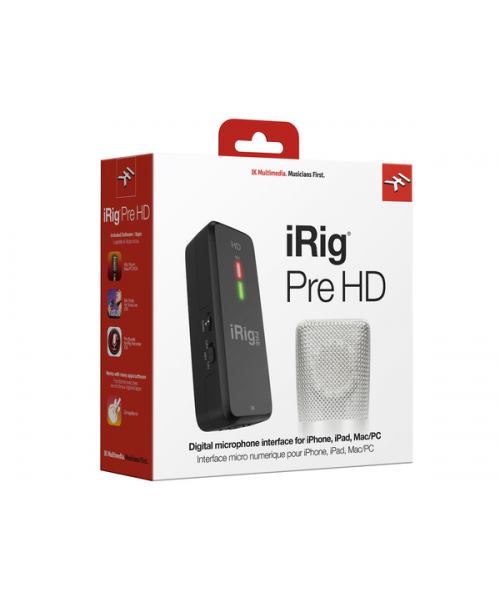 IK Multimedia Irig pre HD - The microphone interface with Preamp for iPhone, iPad, Mac and PC