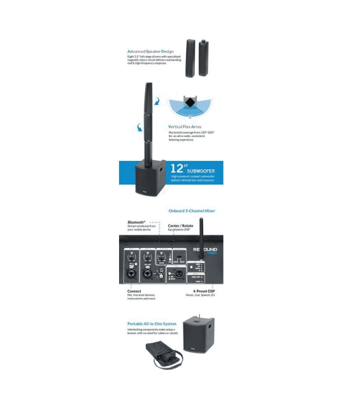 Samson RESOUND VX8.1 - Sistema PA portatile a colonna - 700W