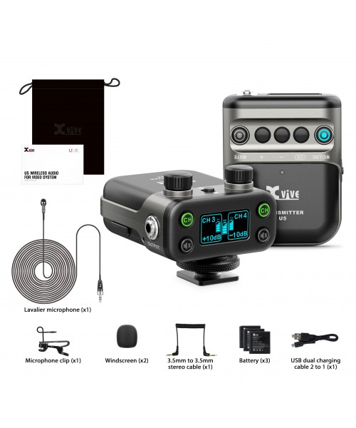 XVIVE U5 Lavalier - Wirel systemESS Digital for DSLR or Broadcast room
