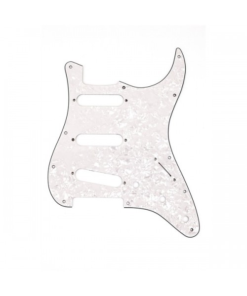 FENDER FENDER PARTS PICKGUARD STRATOCASTER S/S/S 11-HOLE MOUNT WHITE PEARL, 4-PLY 0992140000