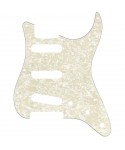 FENDER FENDER PARTS PICKGUARD STRATOCASTER S/S/S 11-HOLE MOUNT AGED WHITE PEARL, 4-PLY 0992140001