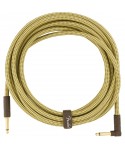FENDER Cable FENDER Deluxe Series Straight / Angle 18.6 '(5.5m) Tweed 0990820082