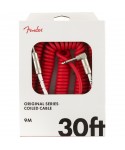 FENDER Cable FENDER Original Series Coil Cable Straight-Angle 30 '(9m) Fiesta Red 0990823005