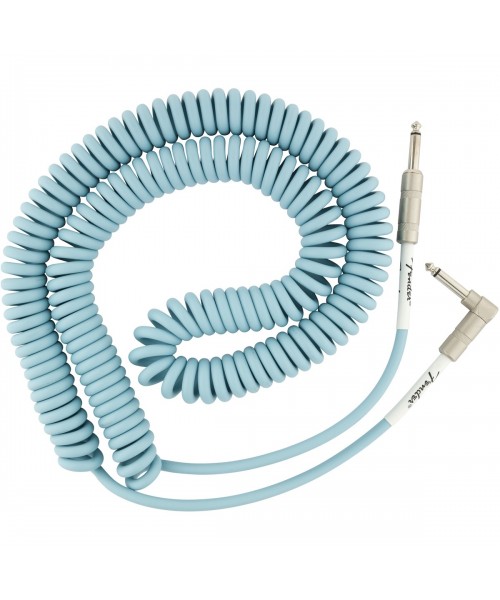 FENDER CAVO FENDER ORIGINAL SERIES COIL CABLE STRAIGHT-ANGLE 30'(9M) DAPHNE BLUE 0990823006