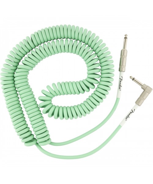 FENDER CAVO FENDER ORIGINAL SERIES COIL CABLE STRAIGHT-ANGLE 30'(9M) SURF GREEN 0990823007