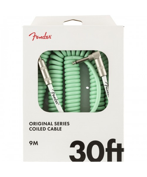 FENDER Cable FENDER Original Series Coil Cable Straight-Angle 30 '(9m) Surf Green 0990823007