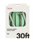FENDER CAVO FENDER ORIGINAL SERIES COIL CABLE STRAIGHT-ANGLE 30'(9M) SURF GREEN 0990823007