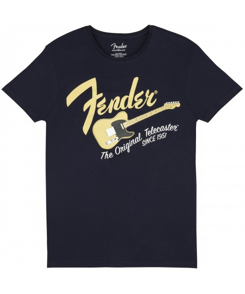 FENDER FENDER LIFESTYLE ORIGINAL TELECASTER MEN'S TEE NAVY/BLONDE L 9193010528