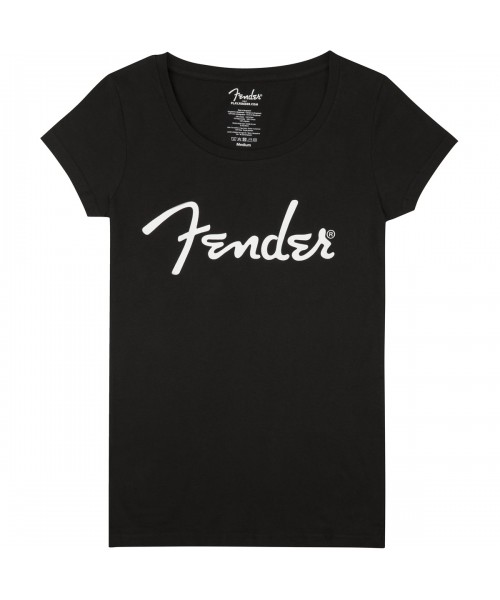 FENDER FENDER LIFESTYLE SPAGHETTI LOGO WOMEN'S TEE BLACK S 9193020501