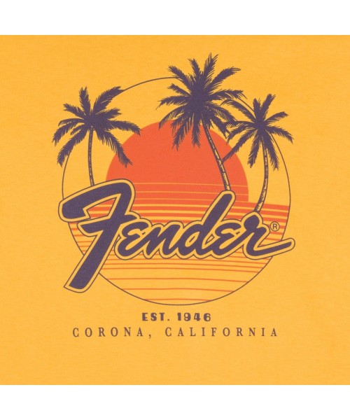 FENDER FENDER LIFESTYLE PALM SUNSHINE UNISEX T-SHIRT MARIGOLD S 9190119306