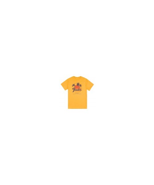 FENDER FENDER LIFESTYLE PALM SUNSHINE UNISEX T-SHIRT MARIGOLD S 9190119306