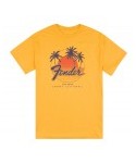 FENDER FENDER LIFESTYLE PALM SUNSHINE UNISEX T-SHIRT MARIGOLD S 9190119306