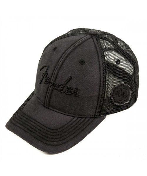 FENDER FENDER LIFESTYLE BLACKOUT TRUCKER HAT  GRAY 9106644000