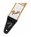 FENDER TRACOLLA FENDER WEIGHLESS 2" MONOGRAMMED WHITE/BROWN/YELLOW  0990686005