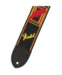 FENDER Shoulder belt FENDER 2 "Monogrammed Black / Yellow / Red 0990681500