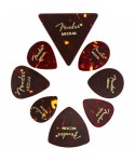 FENDER Picks FENDER All Shapes Celluloid Medley Tortoise Shell Medium, 8-Pack 0980200300