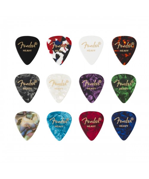 FENDER Picks FENDER 351 Celluloid Medley 12-Multi Pack-Color Heavy 0980300500
