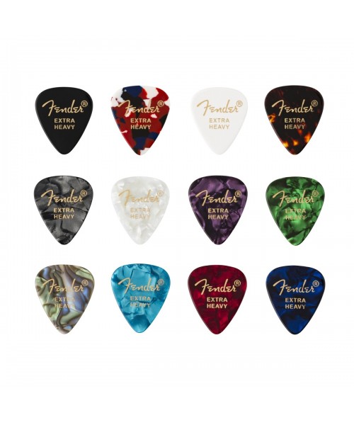 FENDER PLETTRI FENDER 351 CELLULOID MEDLEY 12-PACK MULTI-COLOR EXTRA HEAVY 0980300700